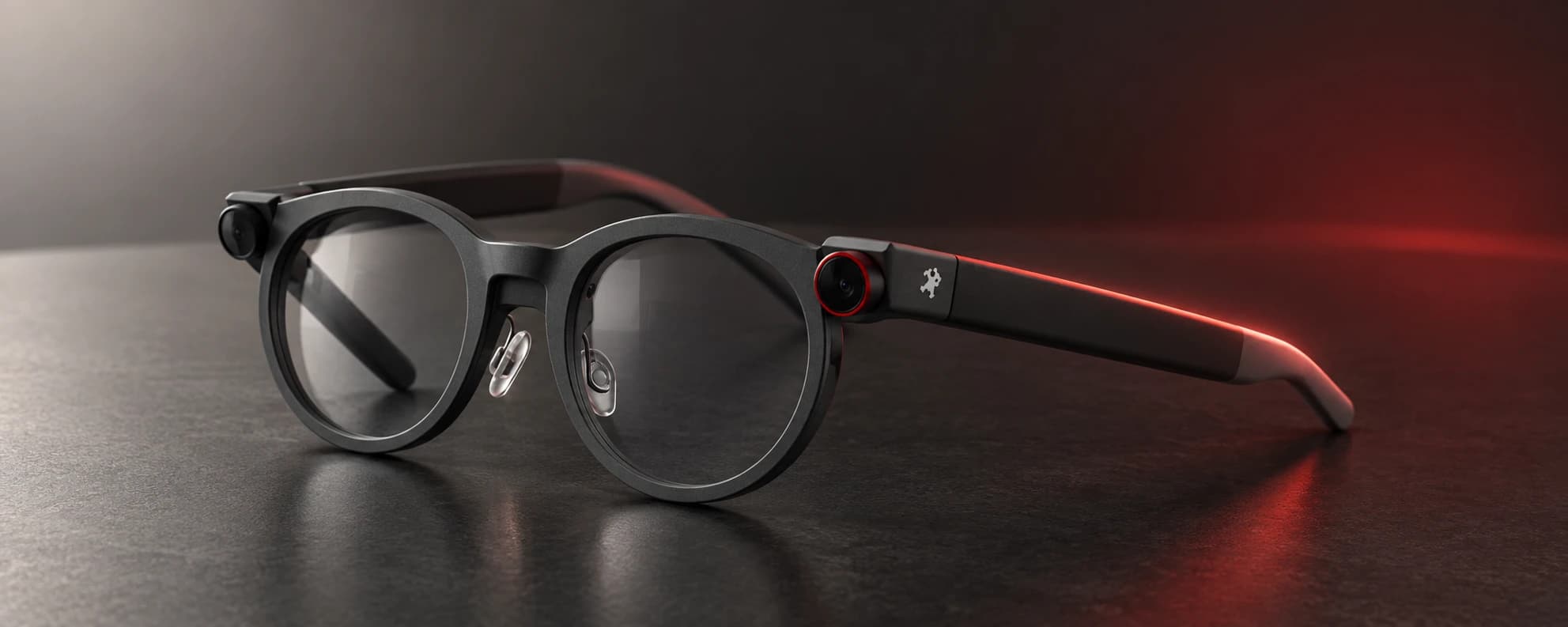 Savage glasses with an abstract energy lighting motif